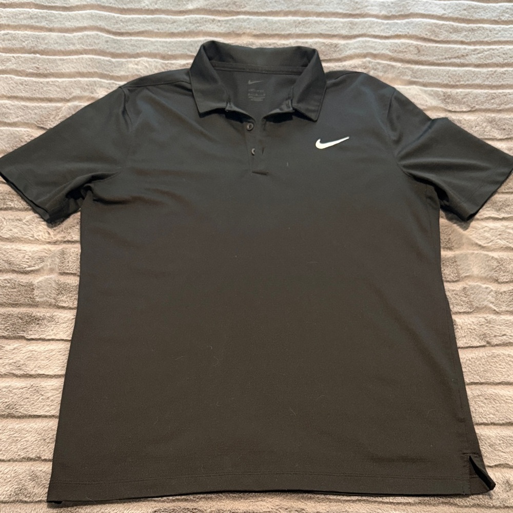 Nike Dri-Fit Men's Black golf polo